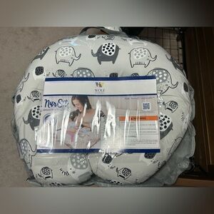 WOLF Gray Elephant Pattern Pillow